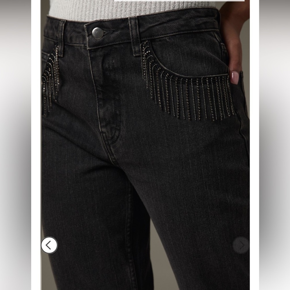 RFM NWT (Royalty for Me) Beaded Flare Jeans size 6. - Picture 2 of 16